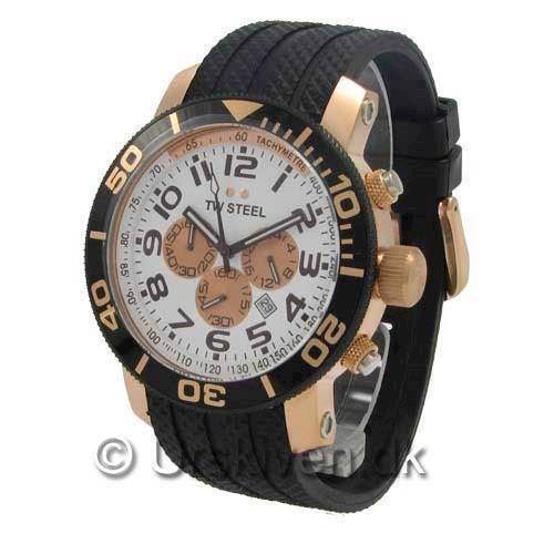 Image of TW 76 TW Steel Grandeur Diver Rose<br>45 mm med Chronograph